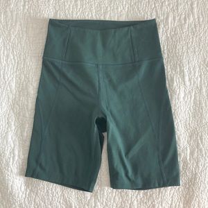 Girlfriend Collective Forrest green biker shorts
